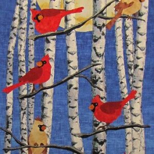 Cardinals in Birches Blue